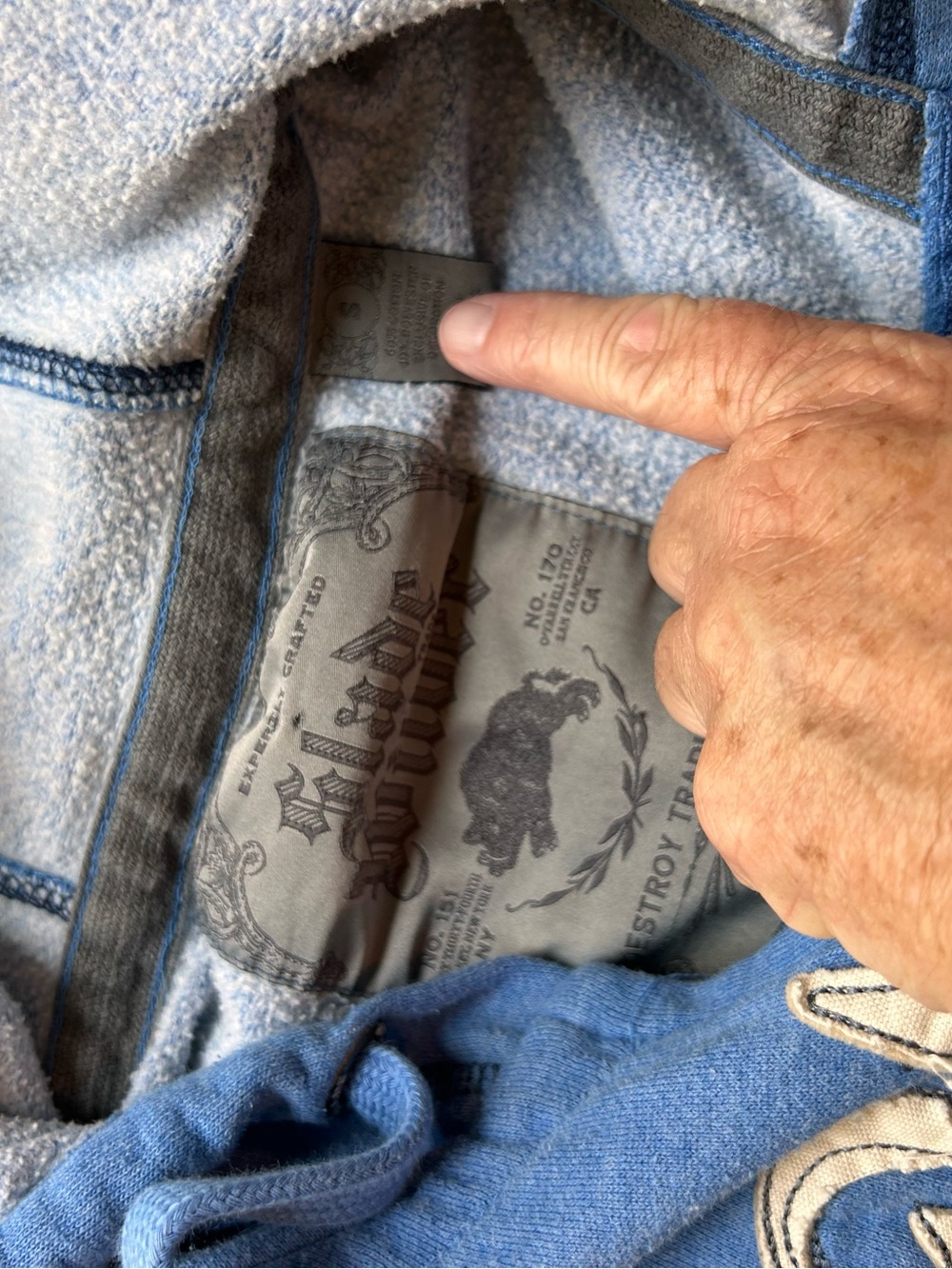 Slade Wilder SW 78 Full Zip Hoodie. Y2K Embroidered. Racing stripes. SZ S. 2000 - Picture 5 of 11